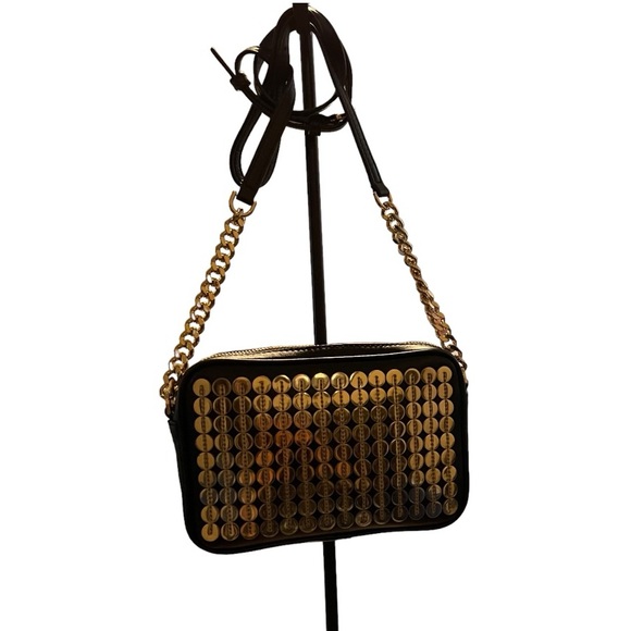 MICHAEL Michael Kors Black Leather and Sequins Crossbody Bag…What a Beauty - Picture 3 of 14